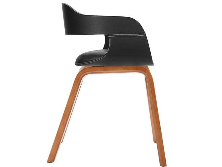 Bon plan  Chaise à manger Bois courbé et similicuir - 49x51x70cm - Pour salon/bureau Thome6952848
