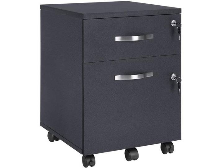 Caisson de bureau caisson de rangement classeur armoires basses 2 tiroirs 54 5 cm pour dossiers