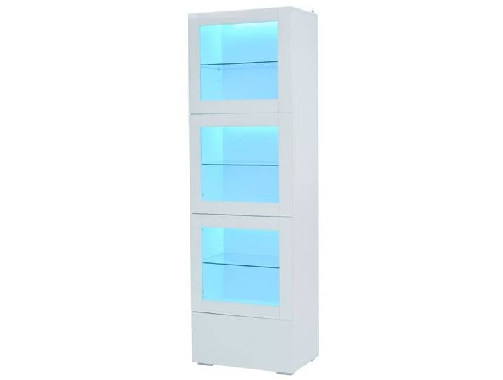 Vitrine blanche en panneau de particules avec led