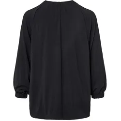 Tchibo - Blusenshirt mit Raffung - Damen - Gr. S - schwarz