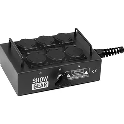Showgear BO-6-PG 6 Schukoanschlüsse mit Kabelmutter - max. 16A
