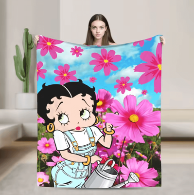 Inspire Curations Betty Boop Soft Plush Flannel Throw Blanket 16 76x102cm
