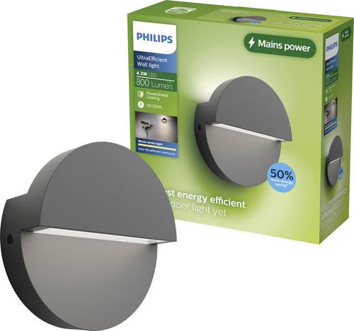 Philips LED Valor 929004140601 LED-Außenwandleuchte LED 8.6W Anthrazit