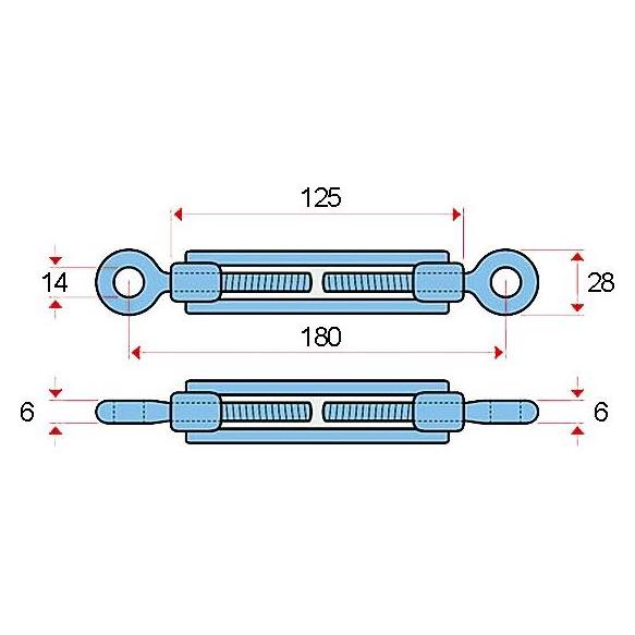 Jakob Spannschrauben, Gewinde 10 mm Stahl gesc (1 Schraube pro Stück) (30260-0400)