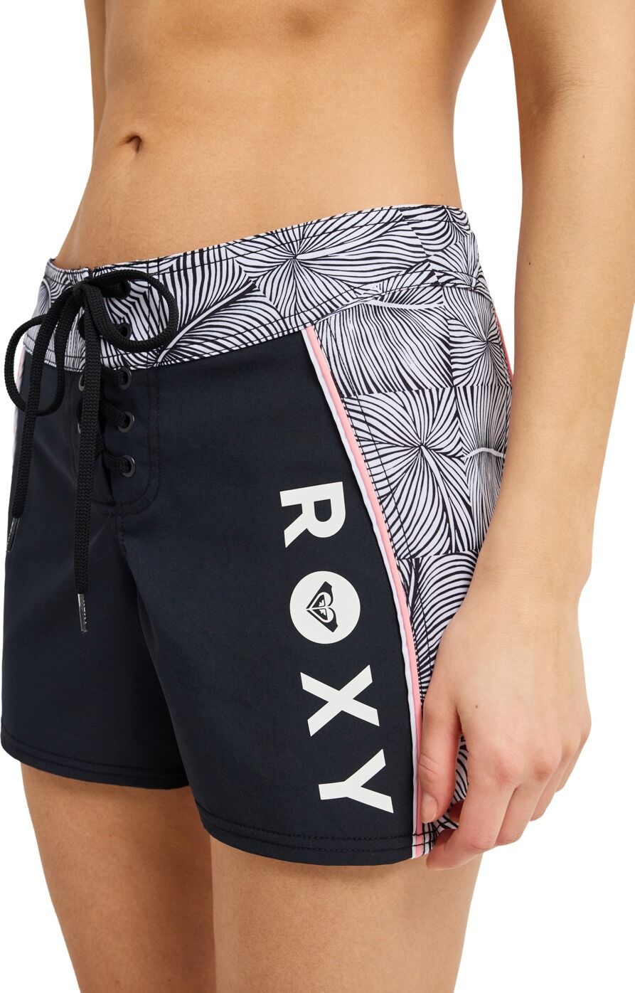 Boardshorts ROXY "The Pro Surf", Damen, Gr. L, US-Größen, anthrazit popiscus, Polyester, Badehosen Boardshorts