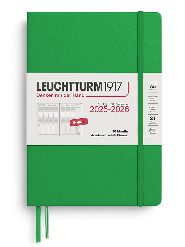 LEUCHTTURM1917 Akademischer Wochenplaner in Grün - A5 - onesize