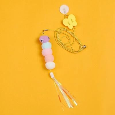 Uplift Picks Hanging Feather Cat Teaser Toy With Elastic Rope For Independent Door Play a