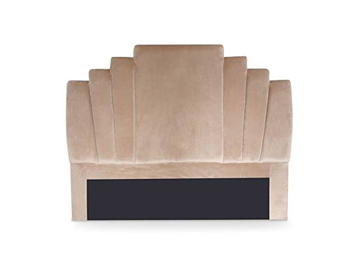 Menzzo Arena Kopfteil Bett 140 cm, Samtbezug Taupe
