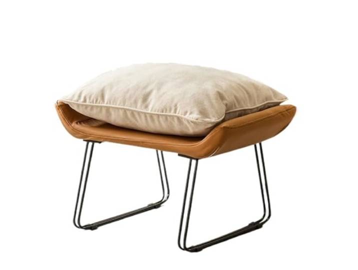 XXAD553TY Sofa-Fußstütze mit weichem Kissen, geeignet for Schuhwechsel Kleiderschrank(Orange)