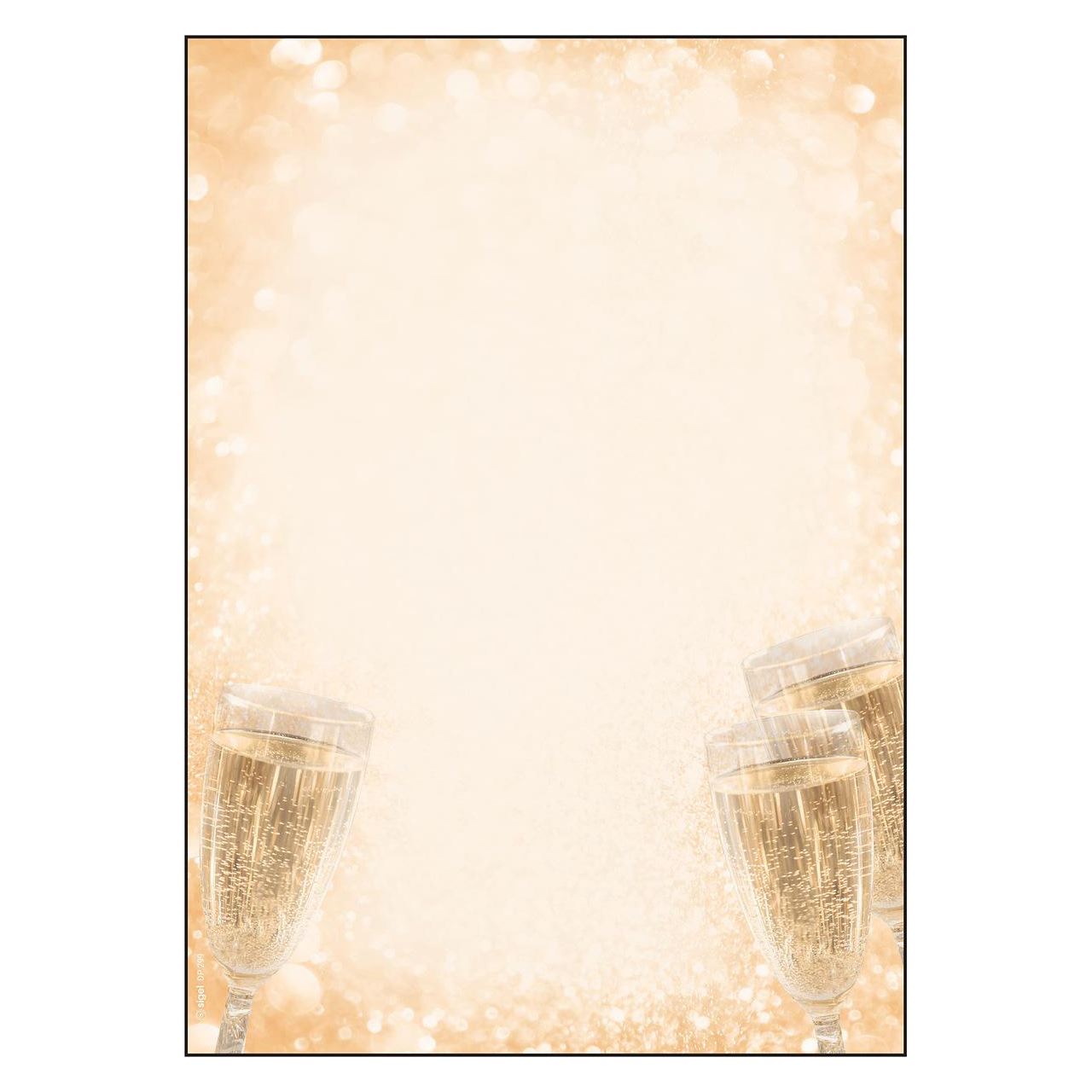 SIGEL Motivpapier Champagne Motiv DIN A4 90 g/qm 100 Blatt