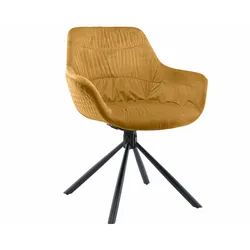 SalesFever »Harvey« Drehstuhl senfgelb 64x82x63 cm