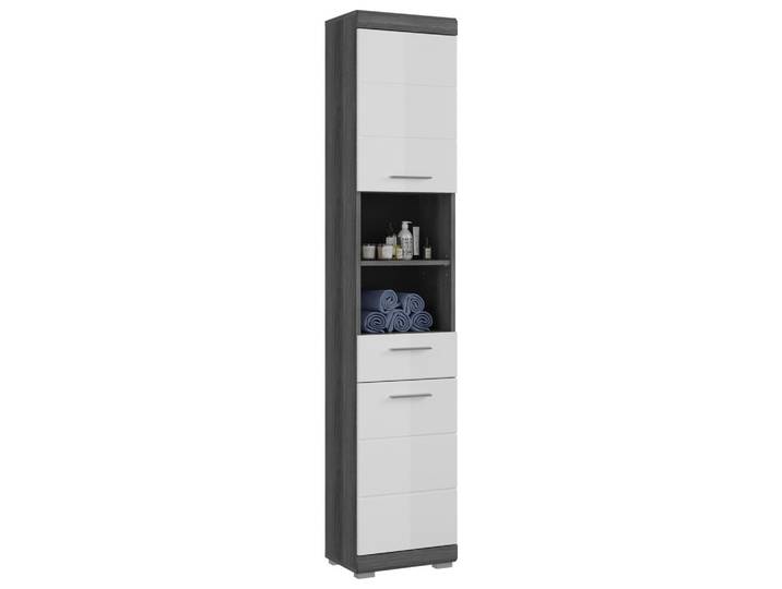 Hochschrank Scout Anthrazit/Weiß