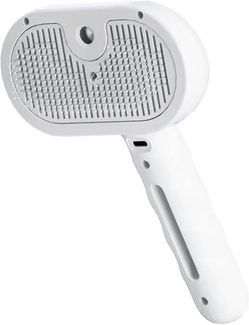 Inspire Curations MistGlow Steam Massage Grooming Brush For Cats & Dogs white