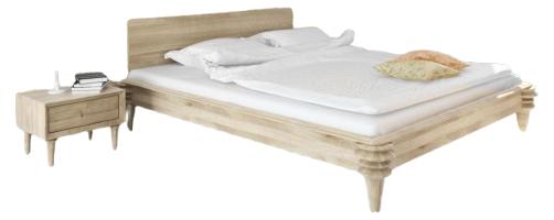 Bett Haris 220 x 180 cm Wildeiche Bianco