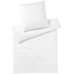Elegante Mako-Satin Bettwäsche »Solid« Weiß 6800-00 Kissen 80x80 cm