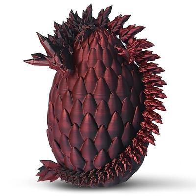 3D-gedruckte Ostereier mit Drachenmotiv – Fantasievolle Tischdekoration, 3D-Druckspielzeug für Kinder Erwachsene – einzigartige Schreibtischdekoration Sammlerstück – Weihnachtsschmuck Kleinigkeiten