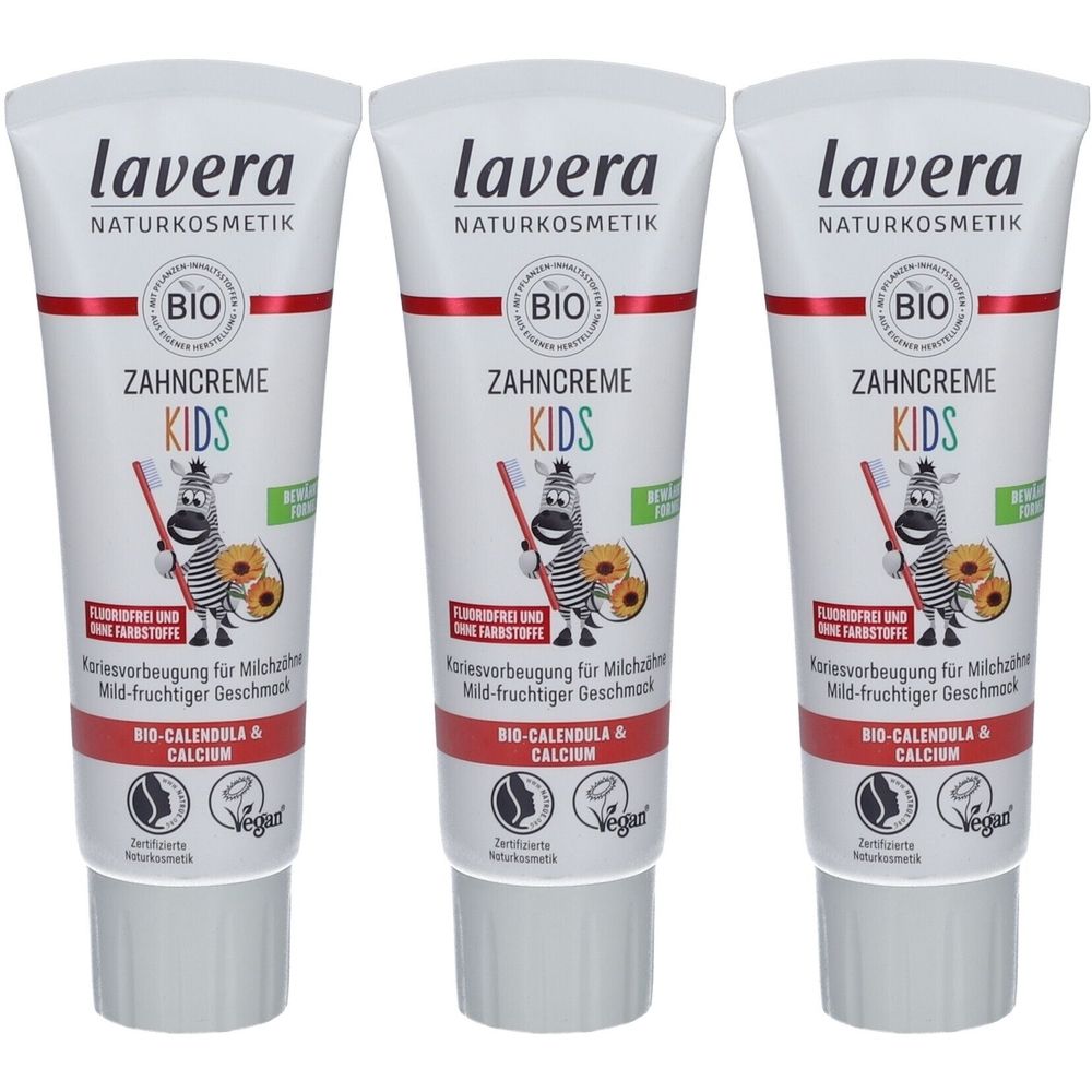 3x Lavera Zahncreme Kids 3x75 ml