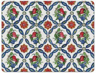 CounterArt "Strawberry Garden Flexible Plastic Cutting Board Mat 15"" x 11.5"", Made in the USA, Decorative, Flexible, Easy to Clean"