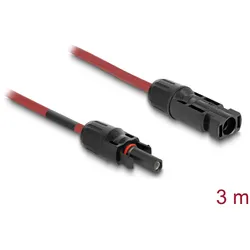Delock DL4 Solar Kabel 6 mm2 Stecker zu Buchse 3 m rot