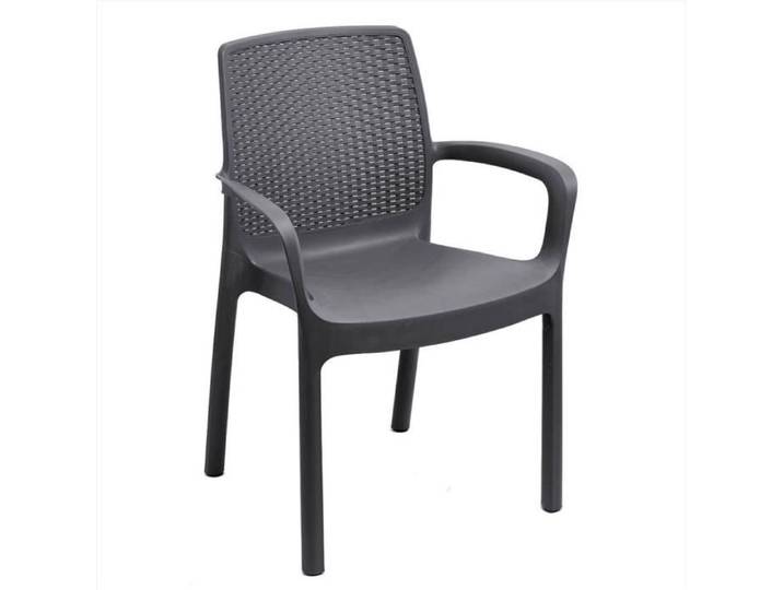 Fauteuil de jardin empilable Regina - Gris anthracite - Polypropylène