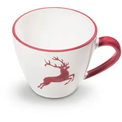 Gmundner Keramik Bordeauxr. Hirsch, Kaffeetasse Gourmet 0,2 Liter