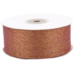 Creativery 32m Rolle Lurexband 38mm Netzband Glitzerband Dekoband Weihnachten Hochzeit Geschenkband Schleifenband Zierband Weihnachten Weihnachtsband Rot Gold