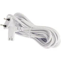 Niwotron Netzleitung Eurostecker gewinkelt (5 m), Stromkabel, Weiss