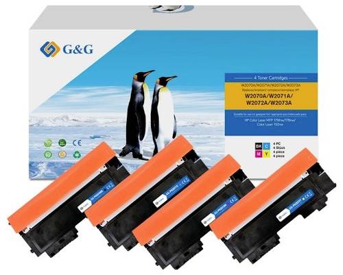 G&G Toner 4er Set kompatibel mit HP 117A BK/C/M/Y Multimedia-Technik HP