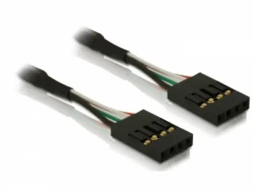 Delock USB-Kabel Pfostenstecker 4pol., Pfostenstecker 4pol. 0.40m Schwarz 82426