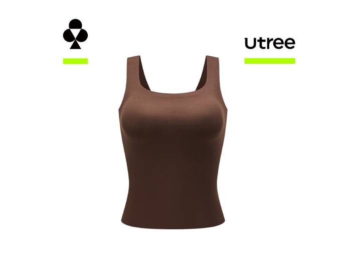 Utree - Dames onzichtbare onderhemd met borstvoering, antibacterieel 10 A, voor lente en herfst - Kakikleur - 160/90(M)