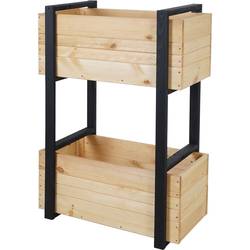 Siena Garden Konny 06395-OILED Pflanzkasten Kiefernholz, Folie Natur