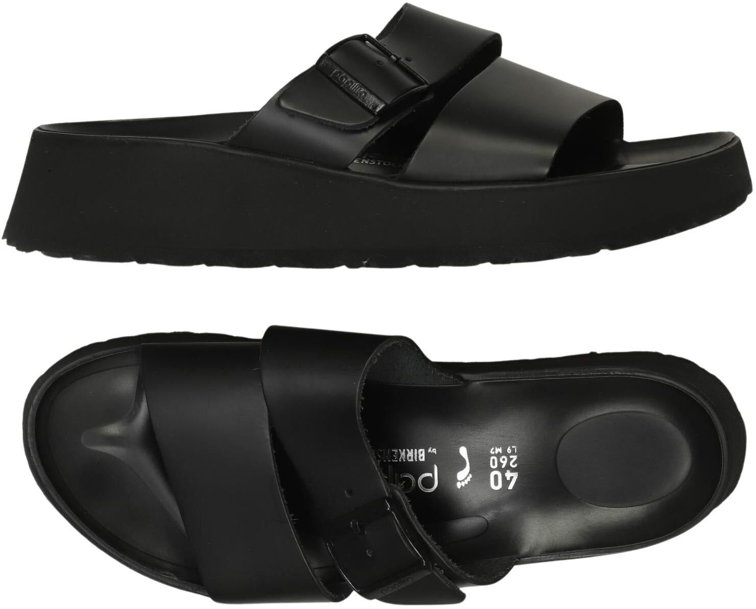 Papillio by Birkenstock Damen Sandalen, Schwarz, Gr. EU 40, kein / Etikett - Second Hand
