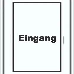 HB-Druck Eingang Schild mit Text Zugang Eintritt hochkant A3 (297x420mm)
