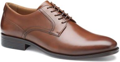 Johnston & Murphy Reeve Plain Toe - Mens 10 Brown Oxford Shoes Medium