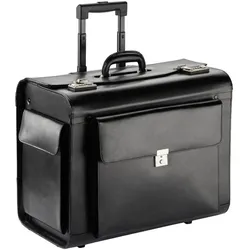 Dermata waren Pilotenkoffer 49.5cm aus RIndspalt, Koffer, Schwarz