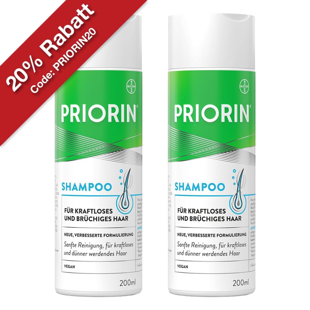 Bayer Vital GmbH Priorin Shampoo - ergänzende Pflege für kraftloses Haar 08100080