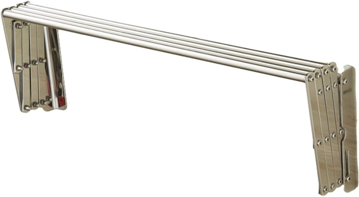Zilver Droogrek Wandmontage - Inklapbaar en Ruimtebesparend Wasrek - 50 cm
