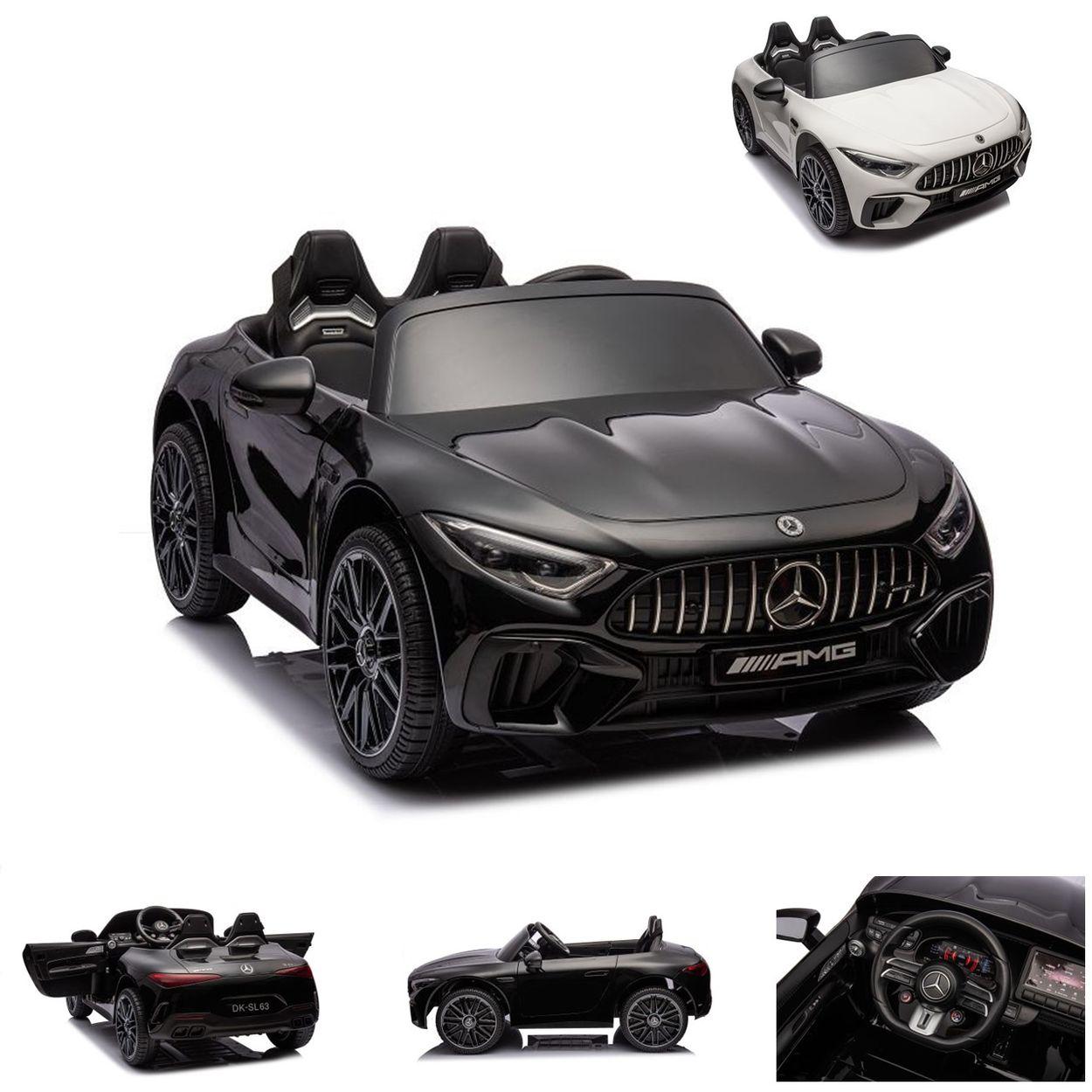 ES-Toys Elektro Kinderauto Mercedes SL63 AMG EVA-Reifen Stoßdämpfer lizenziert