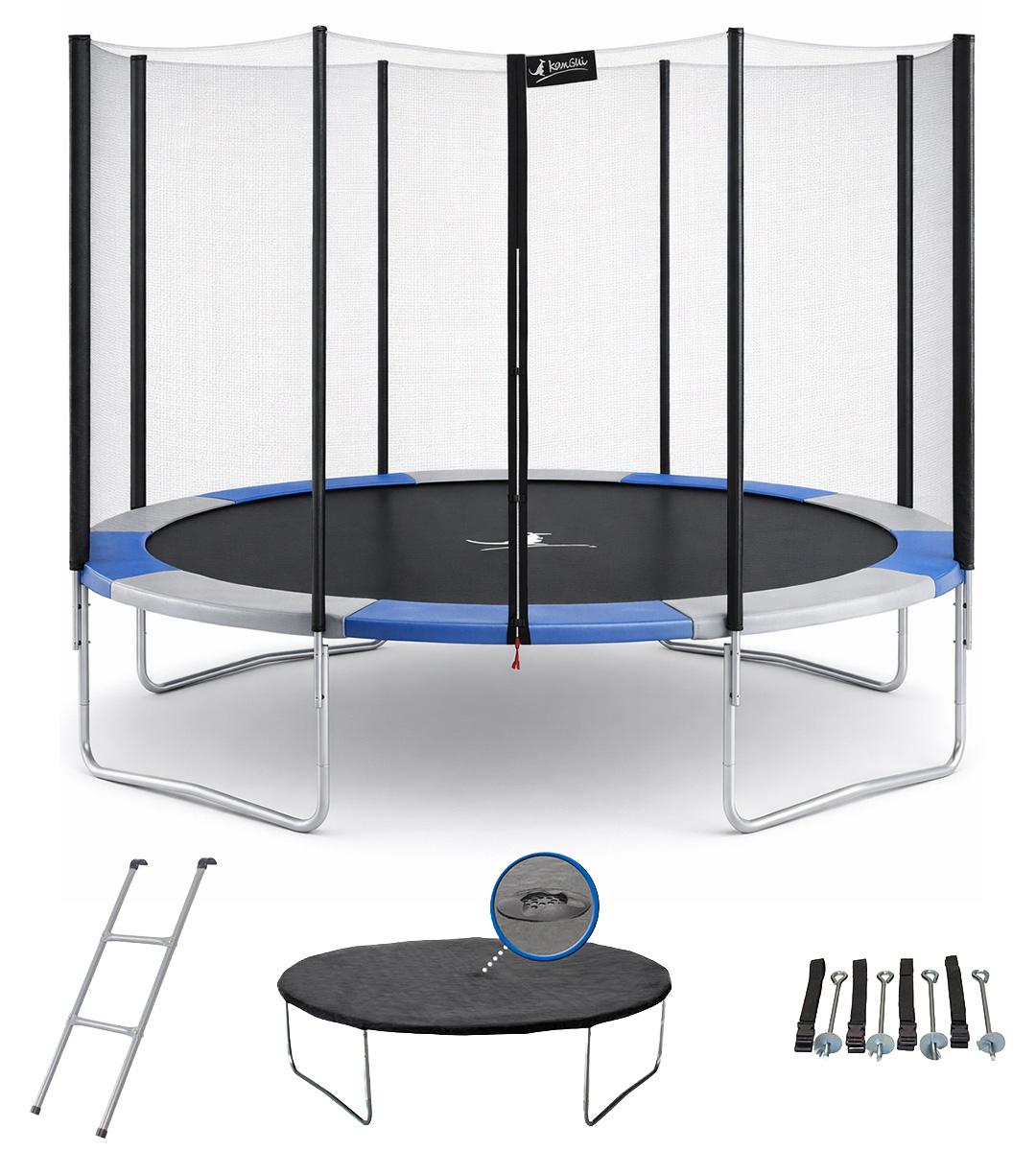 Trampolin Ø 360cm mit Leiter, Abdeckung und Verankerungsset - RALLI 360