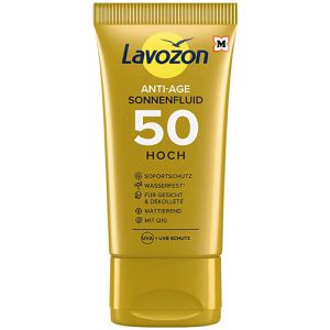 LAVOZON Sonnencreme Anti Age Sonnenfluid, LSF 50, 50ml, wasserfest