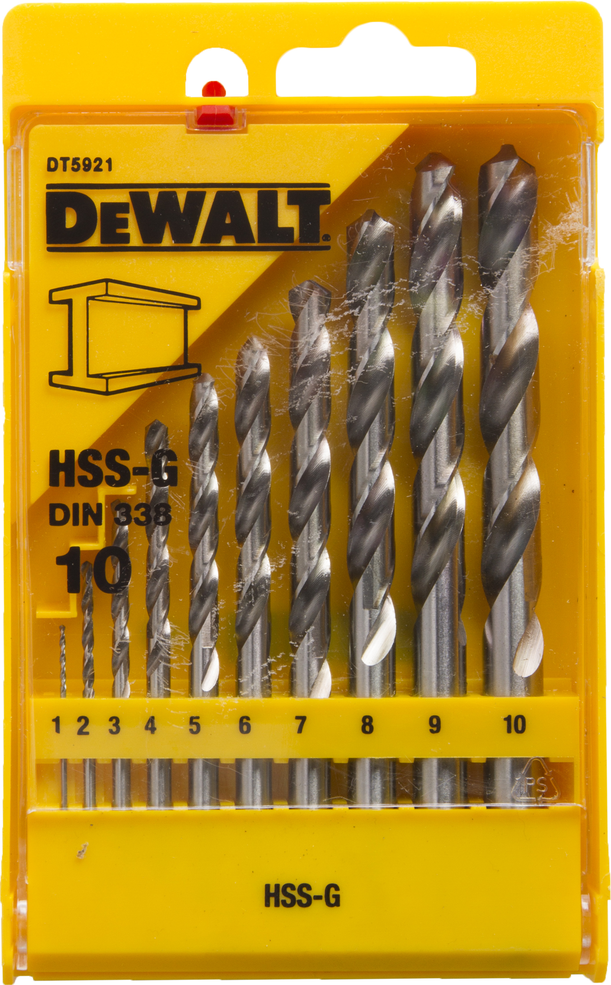 Metallbohrer-Set DEWALT 10-tlg. HSS-G DT5921-QZ