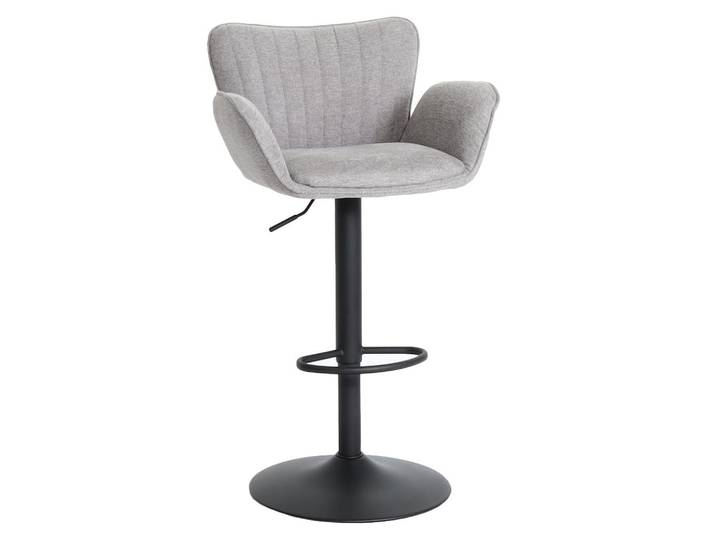 Jamb Barhocker Hellgrau, Textil, 50x110x45 cm, Esszimmer, Barmöbel, Barhocker