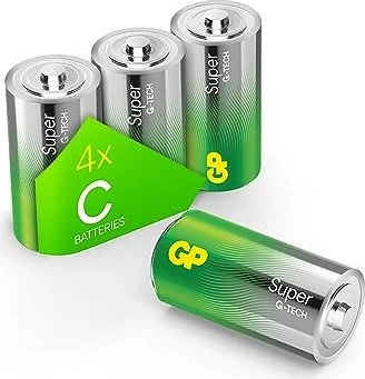 GP Alkaline-Batterien Super C (LR14), 4 Stück, 4 Stk