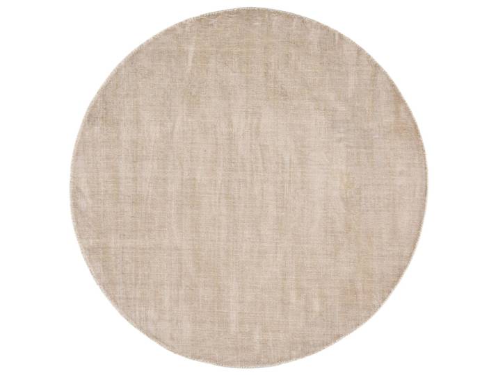 Kurzflorteppich Star Rund Braun/Creme Ø 120cm Viskose