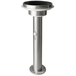 Osram, Gartenbeleuchtung, ENDURA STYLE SOLAR DOUBLE CIRCLE 40cm Post Sensor Double Circle 6W Stainless Steel (400 lm, IP44)