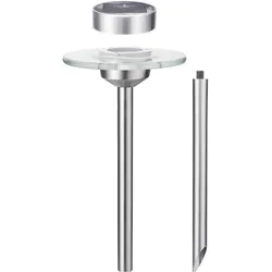 Paulmann, Gartenbeleuchtung, Solarspiess Ufo LED Solar-Gartenleuchte 3er Set W Warmweiss Edelstahl (IP44)