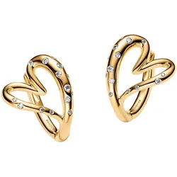 Pandora 264664C01 Damenohrringe Herz mit Steinen Besetzt Goldfarben