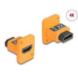 DELOCK D-Typ Modul HDMI-A Buchse zu Buchse 4K orange