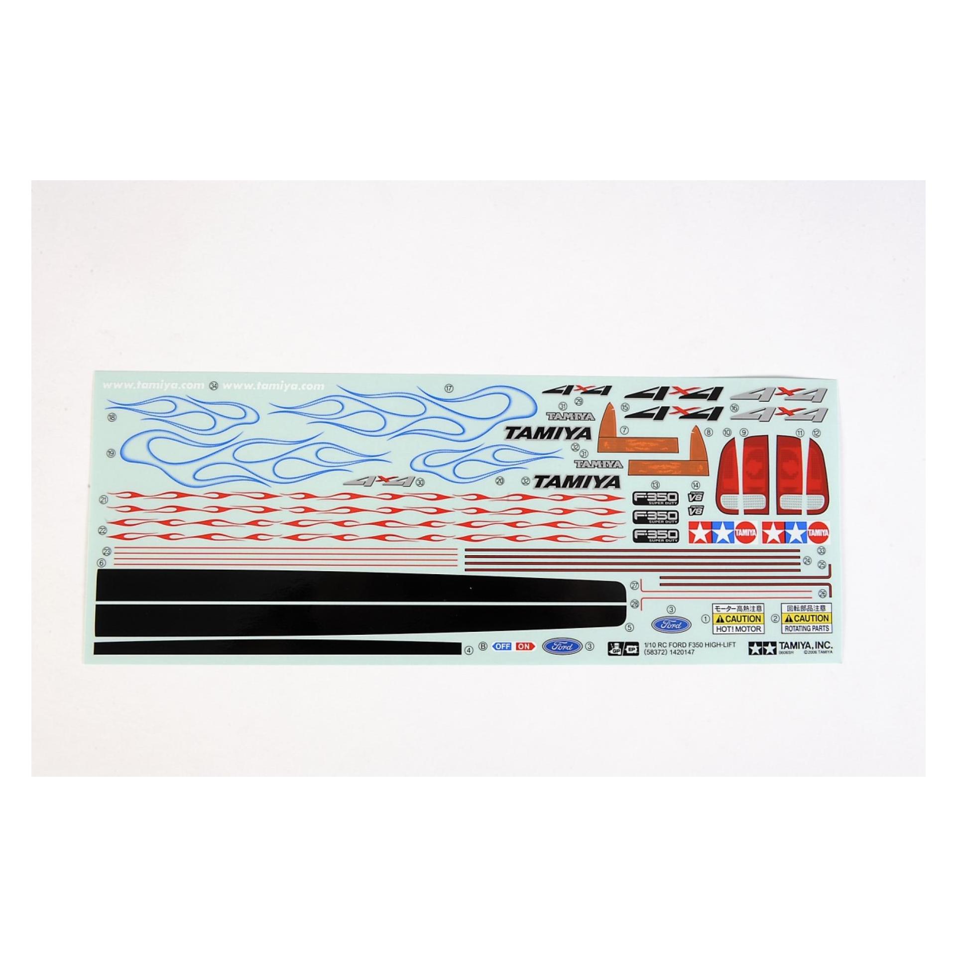 Tamiya Aufkleber Ford F350 58372 (309495491)
