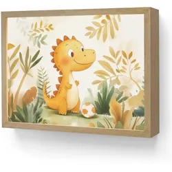 WANDLEUCHTE MIT AKKU Dino - Fußball - Orange LED 40x30 cm Wandlampe